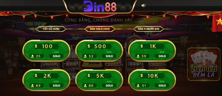 Trải Nghiệm Đỉnh Cao Tiến Lên Đếm Lá Tại Bin88 Với Tỷ Lệ Thắng Khủng