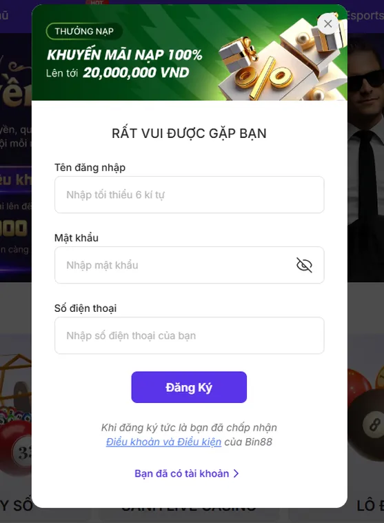 Hướng Dẫn Đăng Ký Bin88 Nhanh Chóng An Toàn Cho Mọi Tân Thủ